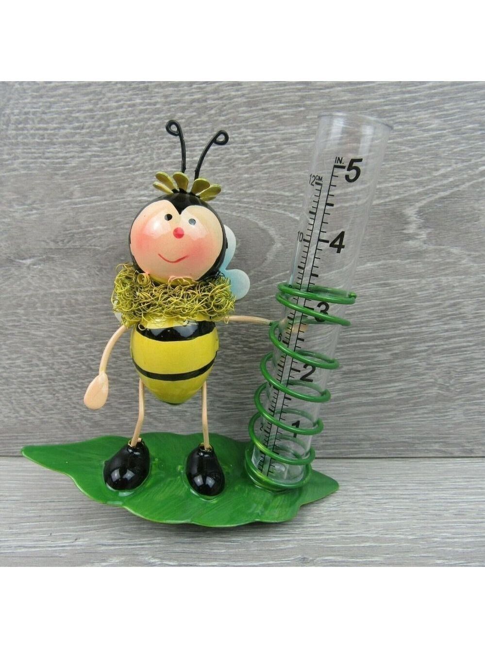 Yard Decor Garden Outdoor Bumblebee Rain Gauge - Picture 4 of 12